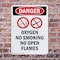 Signmission Oxygen No Smoking No Danger Sign, Plastic, 7in W x 10in L, 2PK OS-2PACK-DS-P-710-V-1515 - alternate 7